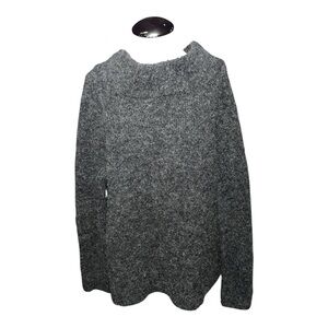 Anthropologie Moth wool blend mock neck sweater medium pullover gray cozy fall
